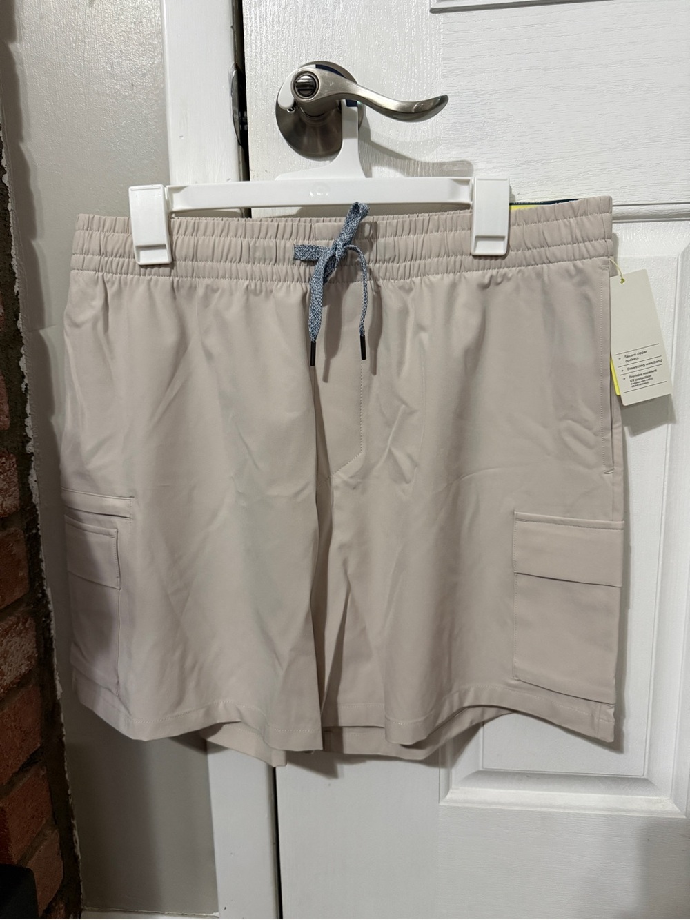 all in motion Stone/Tan Cargo Drawstring Shorts